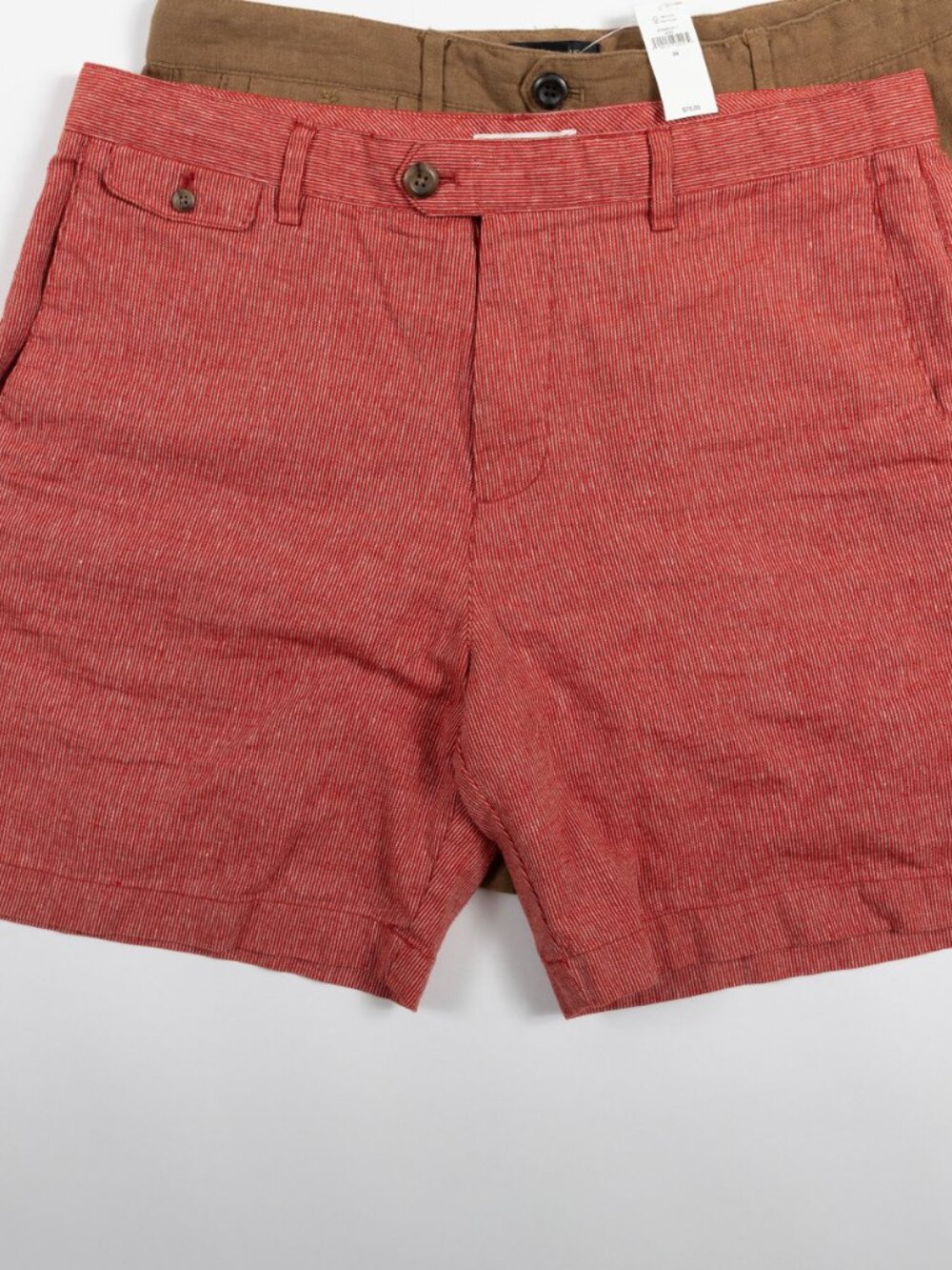 NWT LOT 4 Banana Republic Men's Size 33 Linen-Blend Slim Fit Shorts 7" Inseam - Picture 8 of 9
